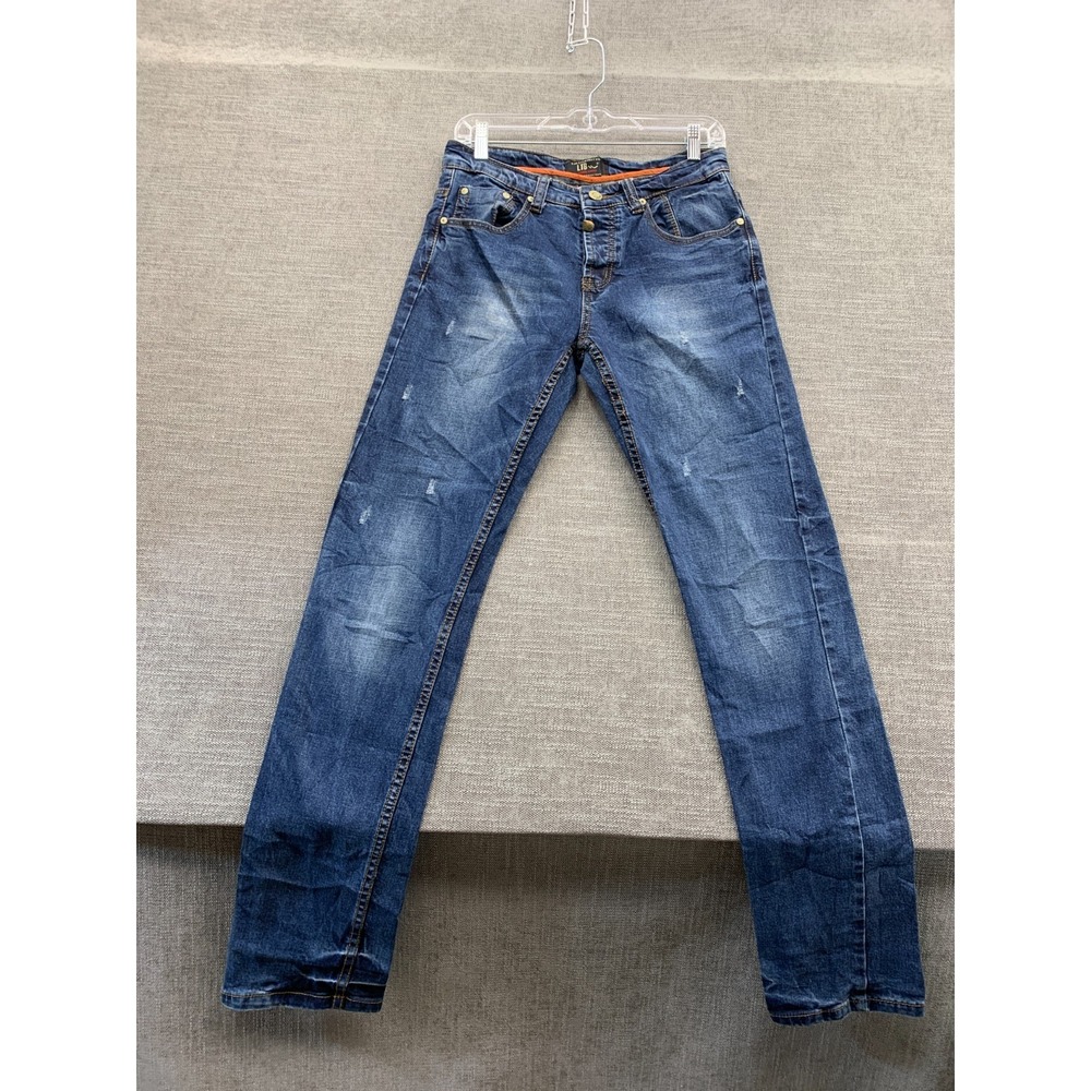 LTB Jeans Womens 30x32 Blue Denim Cotton Casual Distressed Slim Fit Skinny Leg